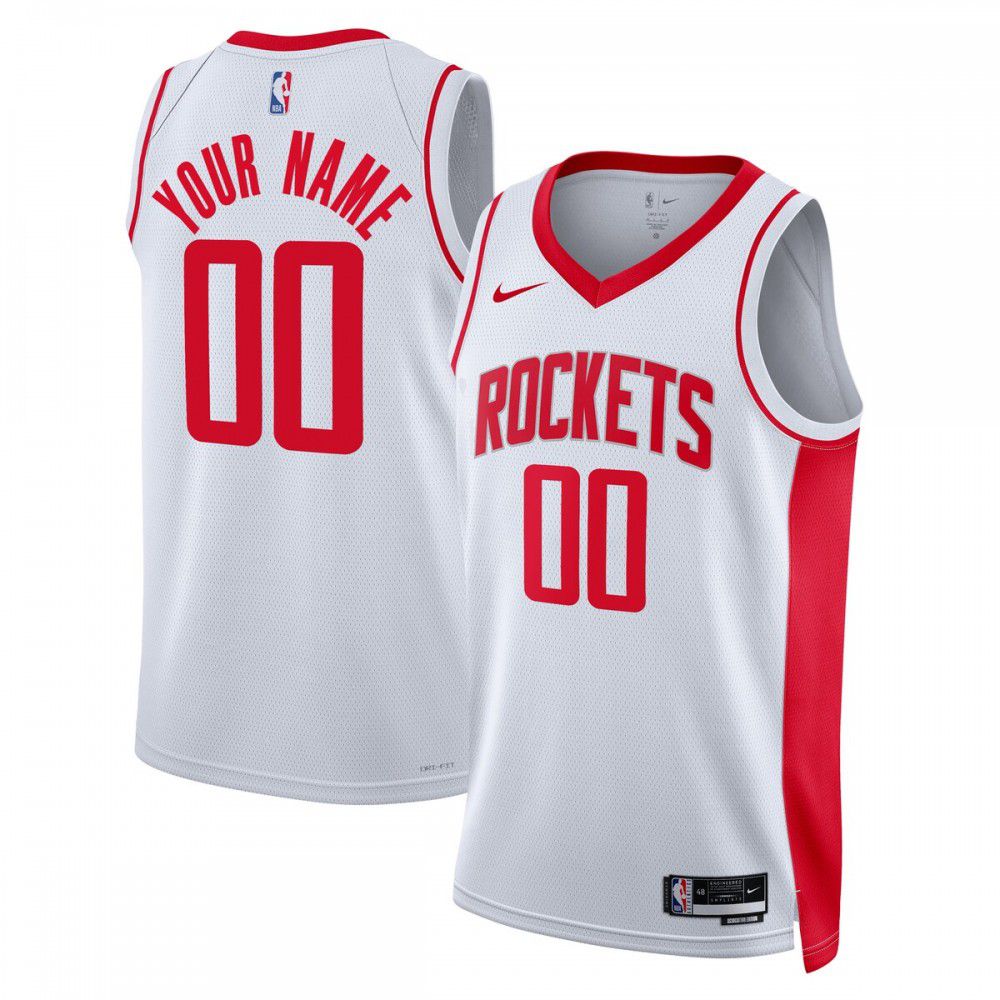 Houston Rockets Unisex 2022/23 Swingman Custom Jersey White - Association Edition-Pro Kit Vault | Brand New 26/27 Sports Jerseys